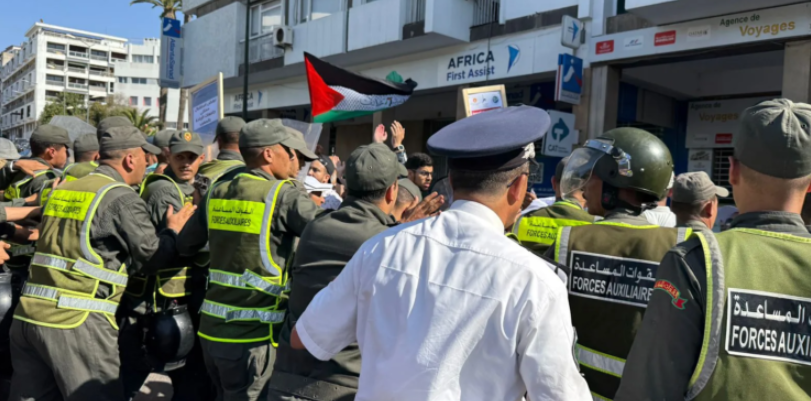 الرباط ..تدخل بالقوة لمنع وقفة احتجاجية ضد استقبال وفد إسرائيلي